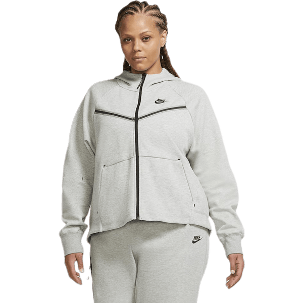 Nike - Nsw tch flc wr hoody fz plus Grey