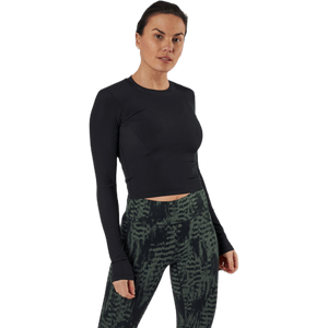 Casall - Shiny Rib Long Sleeve Black