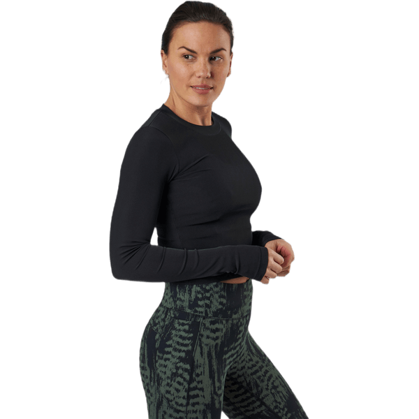 Casall - Shiny Rib Long Sleeve Black