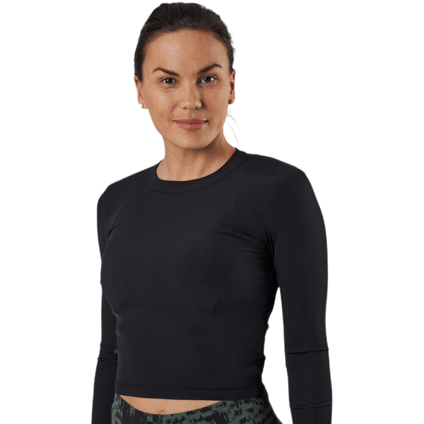 Casall - Shiny Rib Long Sleeve Black