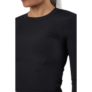 Casall - Shiny Rib Long Sleeve Black