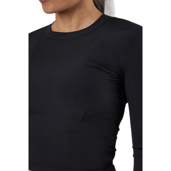 Casall - Shiny Rib Long Sleeve Black