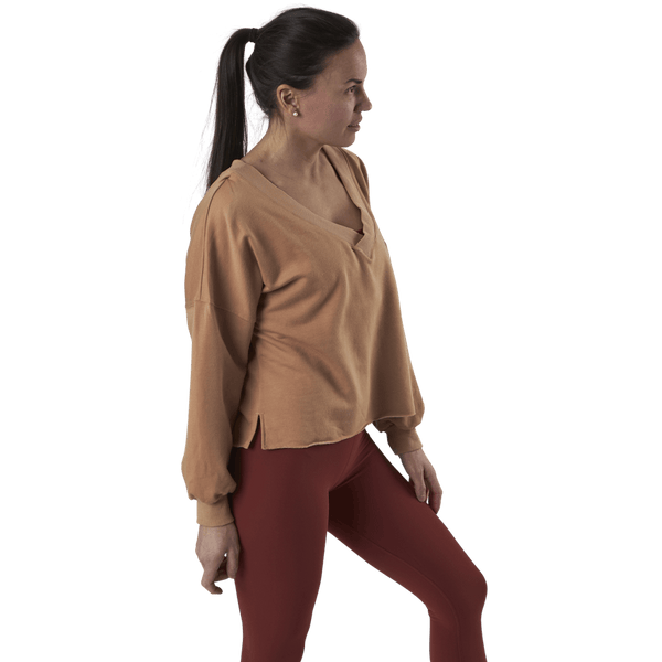 Nike - Yoga Off-Mat Fleece V-Neck Pink/White
