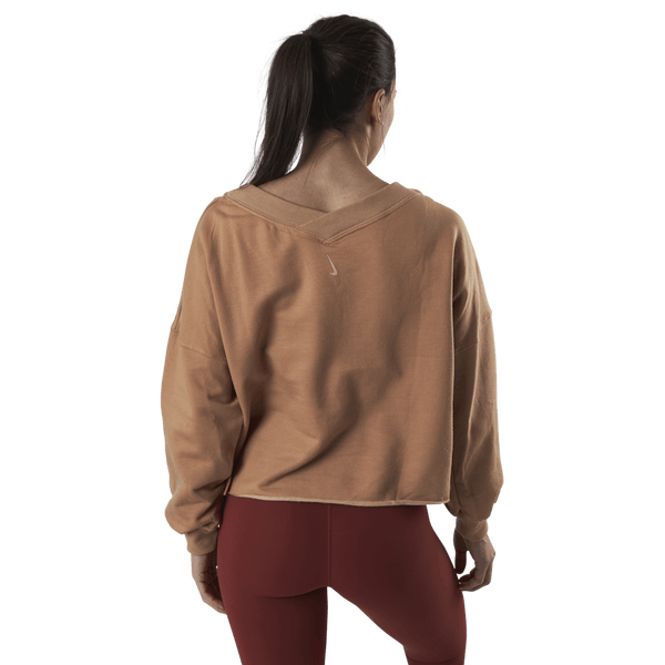 Nike - Yoga Off-Mat Fleece V-Neck Pink/White