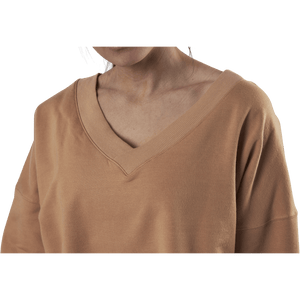 Nike - Yoga Off-Mat Fleece V-Neck Pink/White