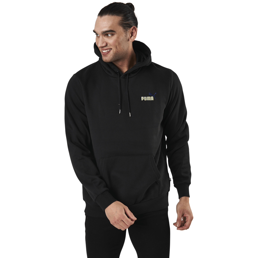 Puma - Essential Embroidery Logo Hoodie Fl Black
