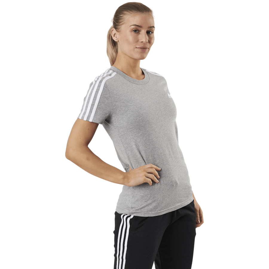 Adidas - Essentials Slim T-Shirt Medium Grey Heather / White