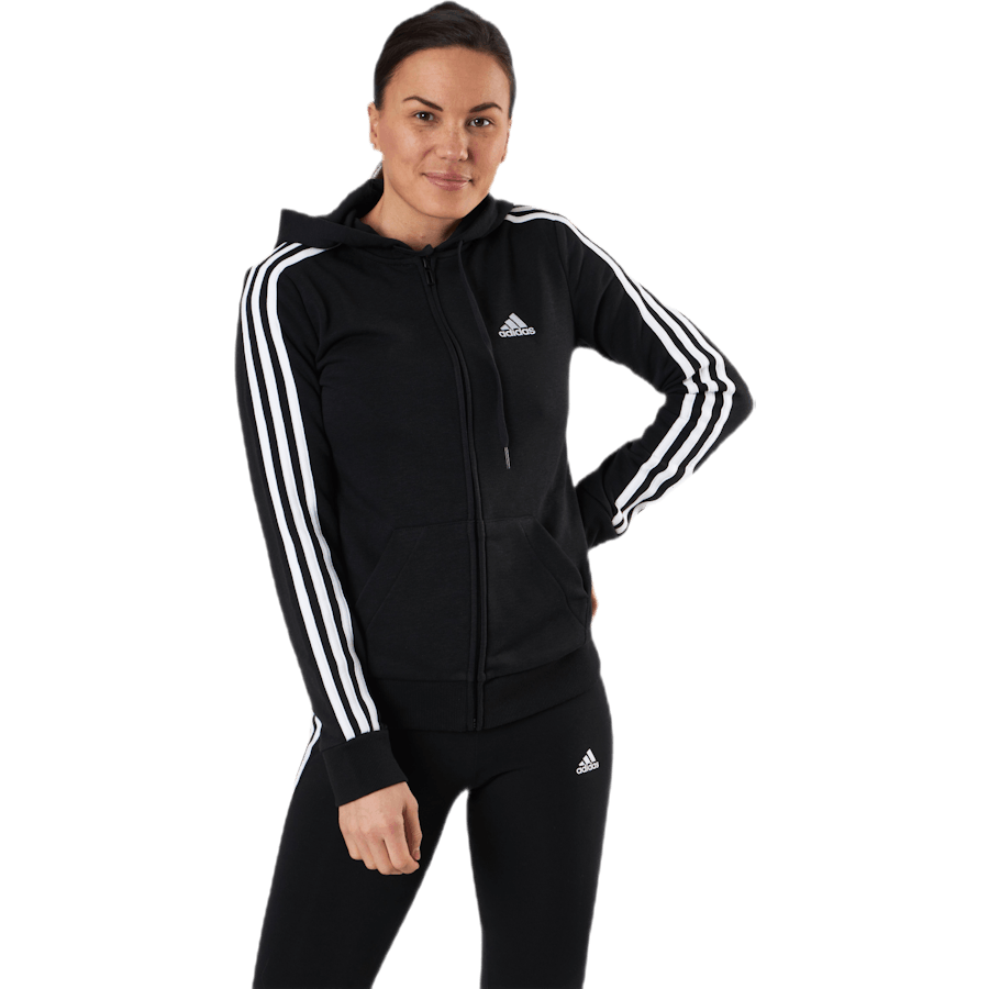 Adidas - Essentials Full-Zip Hoodie Black / White