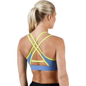 Nike - Indy Zip Bra  Blue/Yellow