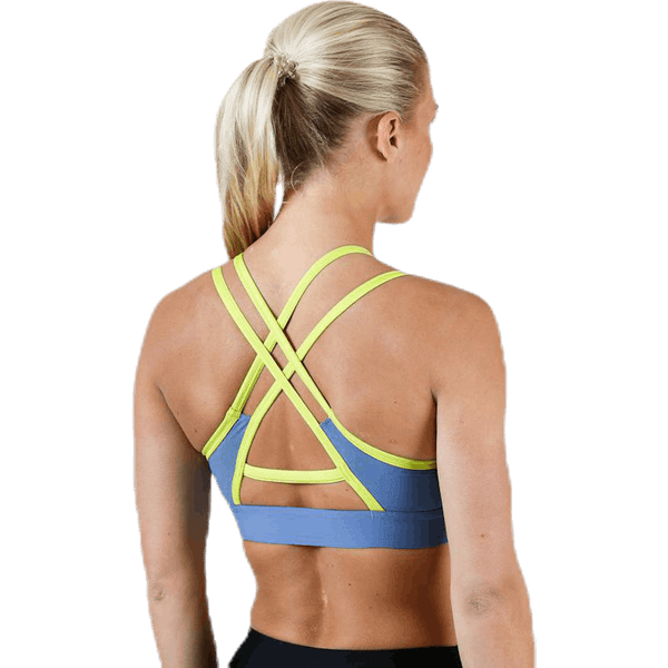 Nike - Indy Zip Bra  Blue/Yellow