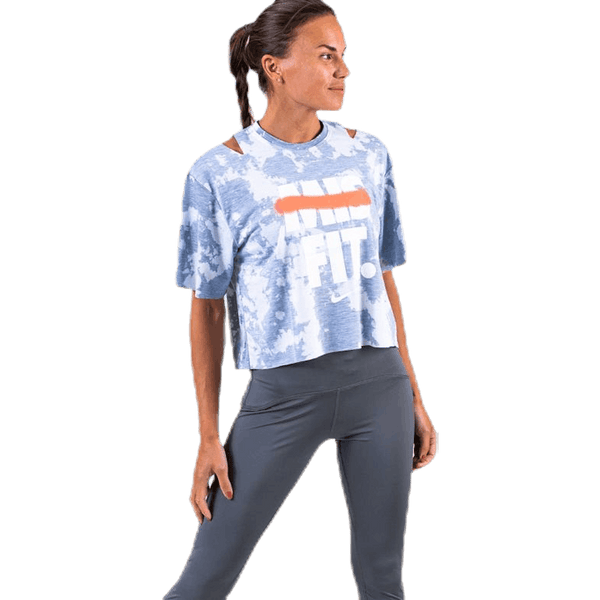 Nike - Rebel SS Crop Top White/Grey