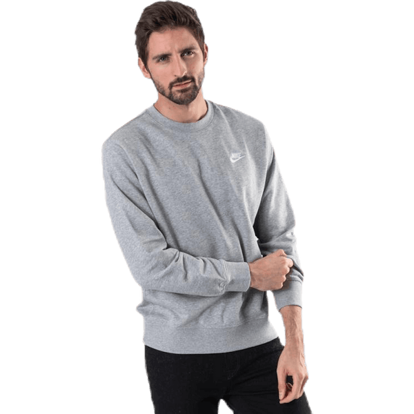 Nike - Sportswear Club Men's French Terry Crew DK GREY HEATHER/WHITE