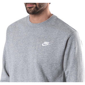 Nike - Sportswear Club Men's French Terry Crew DK GREY HEATHER/WHITE