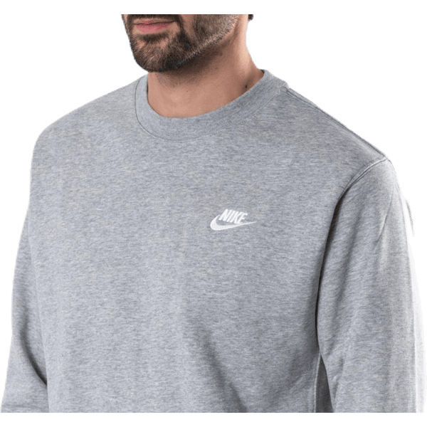 Nike - Sportswear Club Men's French Terry Crew DK GREY HEATHER/WHITE