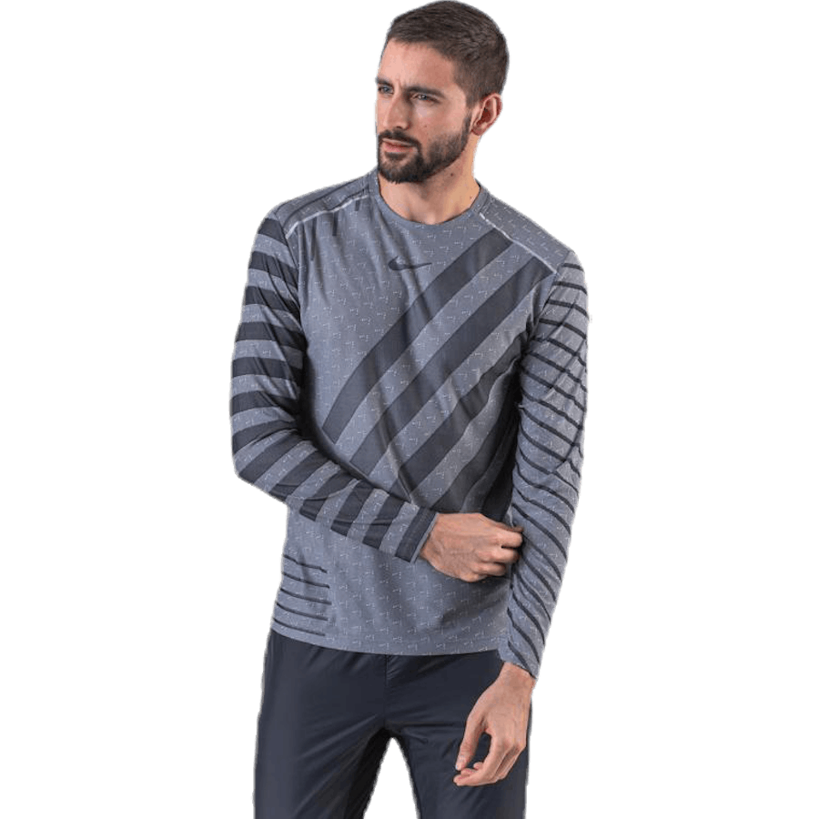 Nike - Tech Knit Cool LS Black/Grey