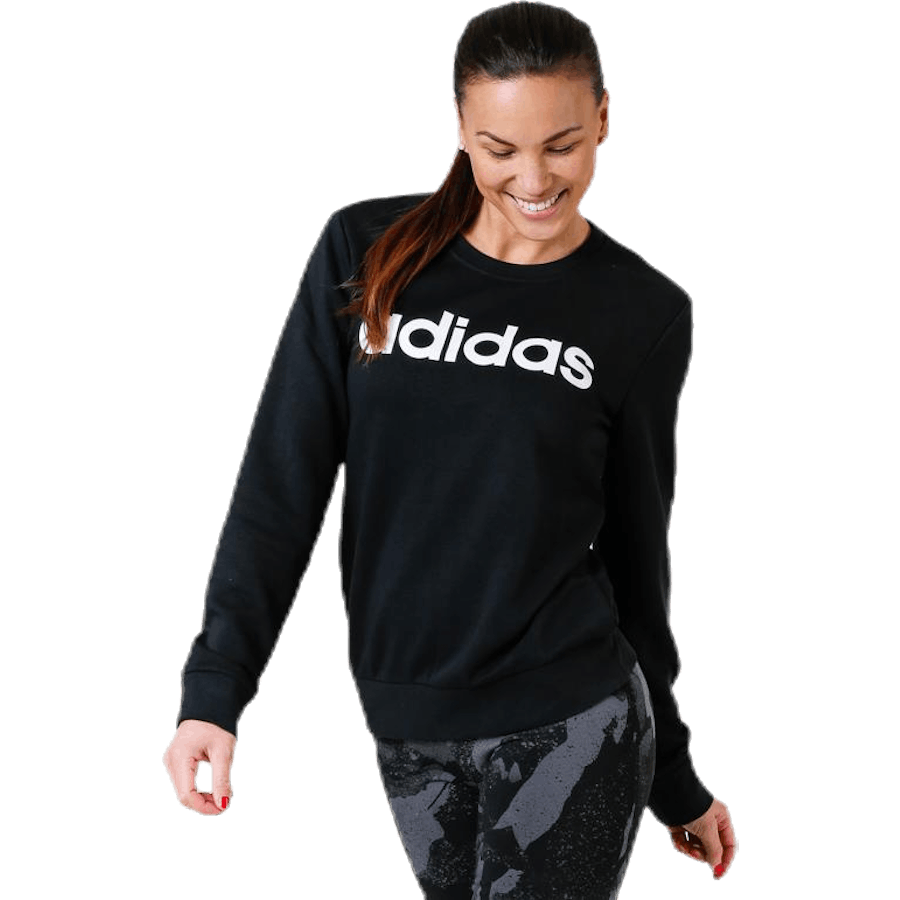 Adidas - Essentials Linear Crewneck Black / White