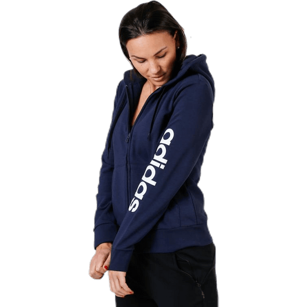 Adidas - Essentials Linear Full Zip Hoodie Legend Ink / White