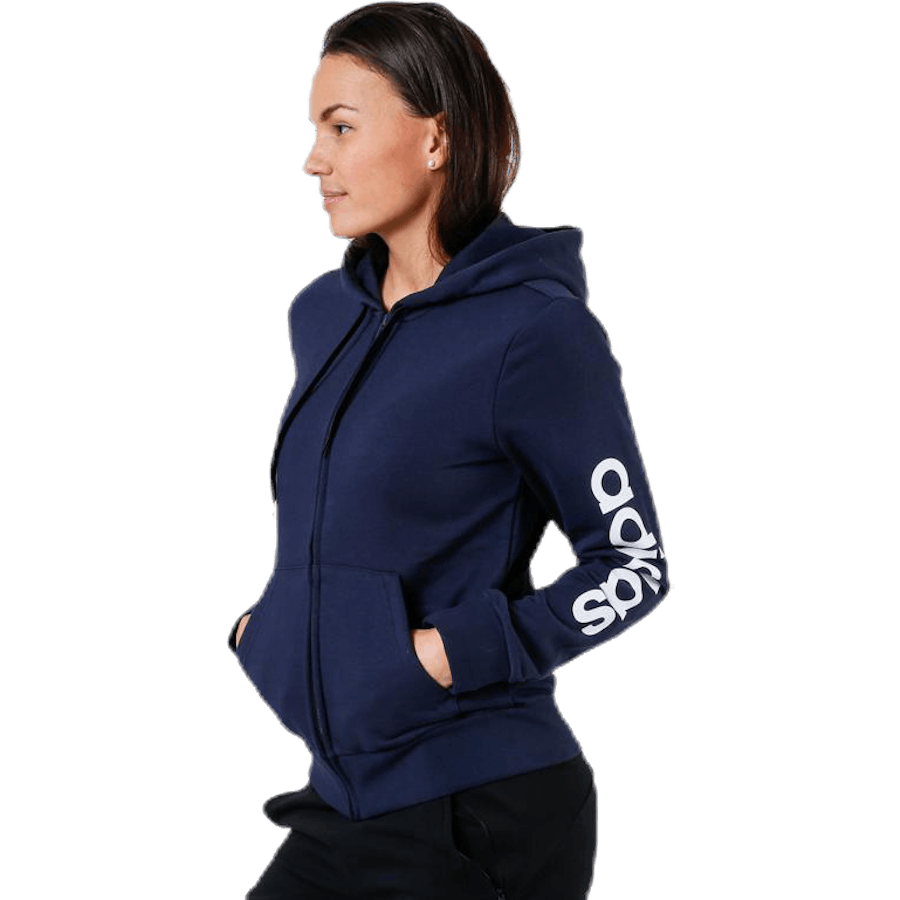 Adidas - Essentials Linear Full Zip Hoodie Legend Ink / White