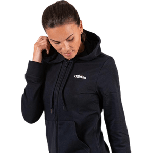 Adidas - Essentials Solid Full Zip Hoodie Black / White