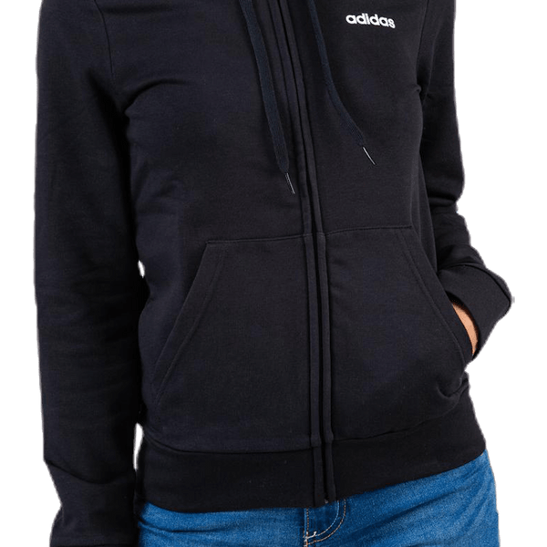 Adidas - Essentials Solid Full Zip Hoodie Black / White