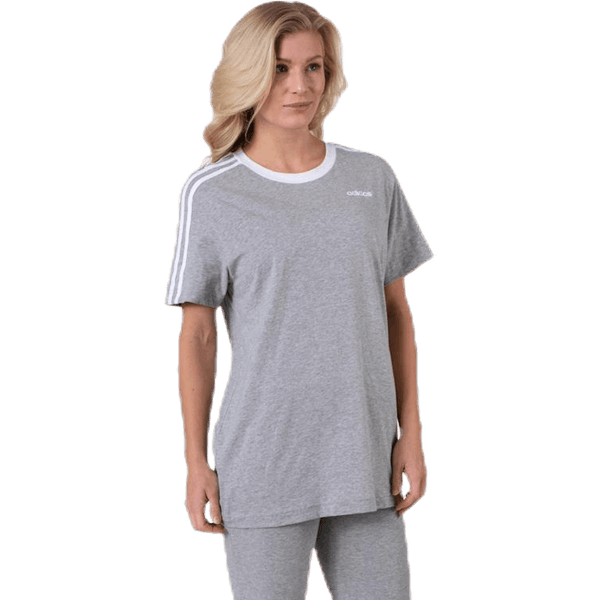 Adidas - 3 Stripes Essential Boyfriend Tee Medium Grey Heather