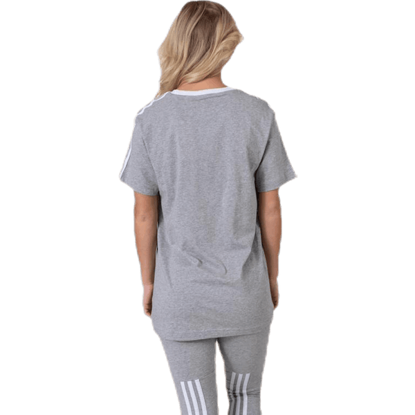 Adidas - 3 Stripes Essential Boyfriend Tee Medium Grey Heather