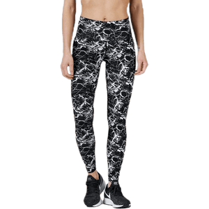 Endurance - Alec Printed Tights White/Black