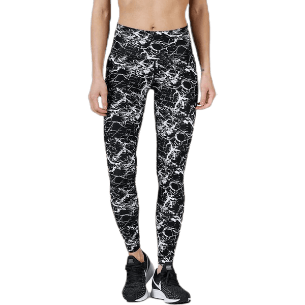 Endurance - Alec Printed Tights White/Black