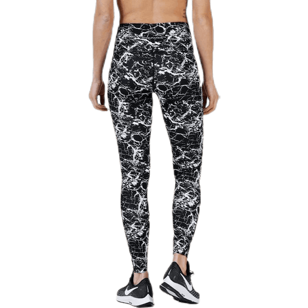 Endurance - Alec Printed Tights White/Black