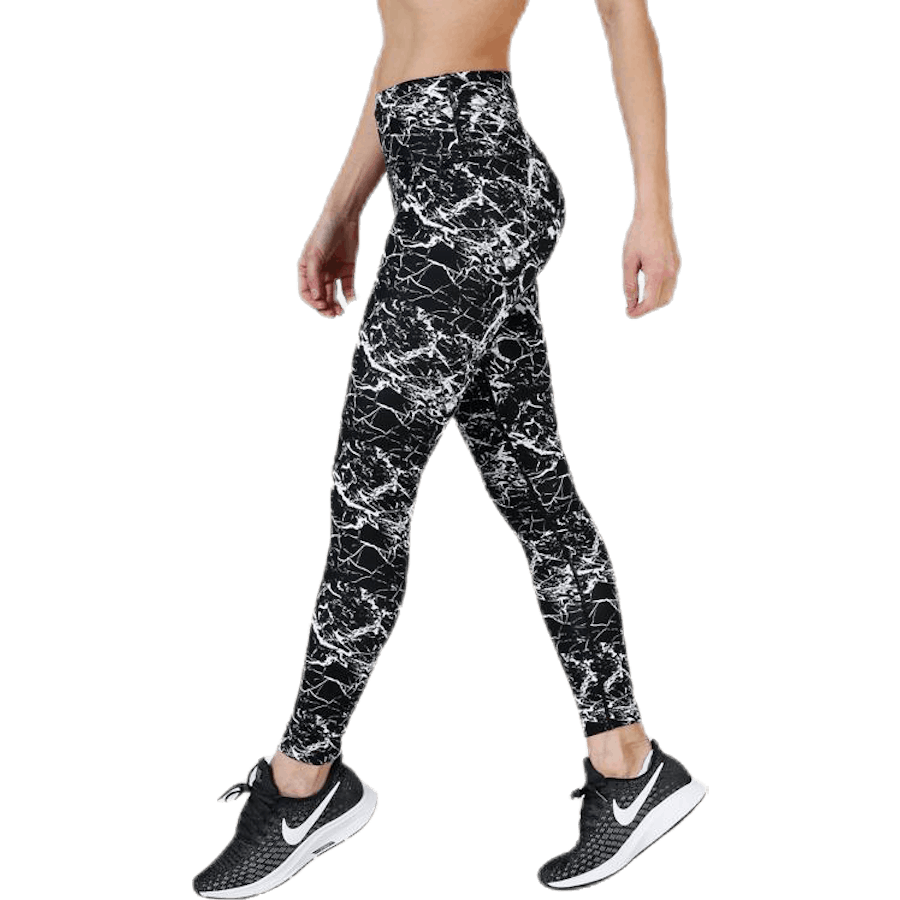 Endurance - Alec Printed Tights White/Black