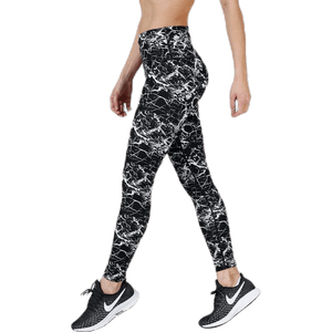 Endurance - Alec Printed Tights White/Black