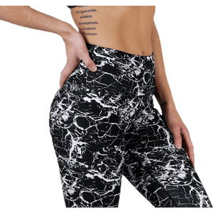 Endurance - Alec Printed Tights White/Black