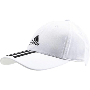Adidas - Baseball 3 Stripes Cap Cotton Twill White / Black / Black