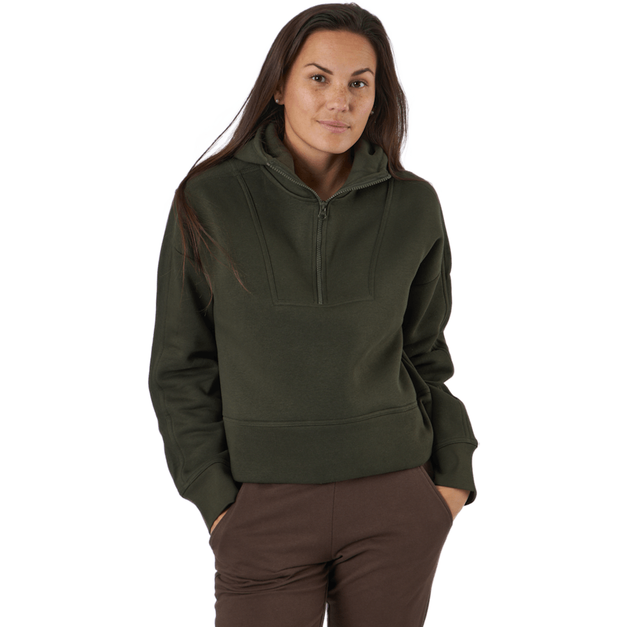 Casall - Oversized Zip Hood Forest Green