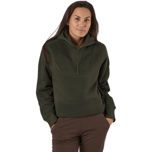 Casall - Oversized Zip Hood Forest Green