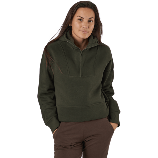 Casall - Oversized Zip Hood Forest Green