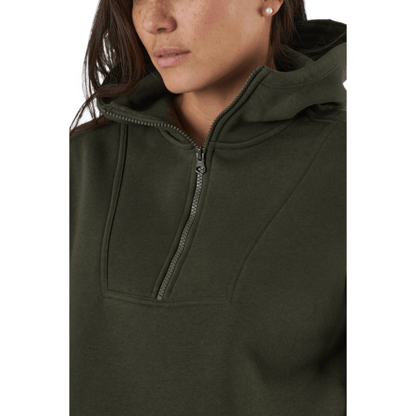 Casall - Oversized Zip Hood Forest Green