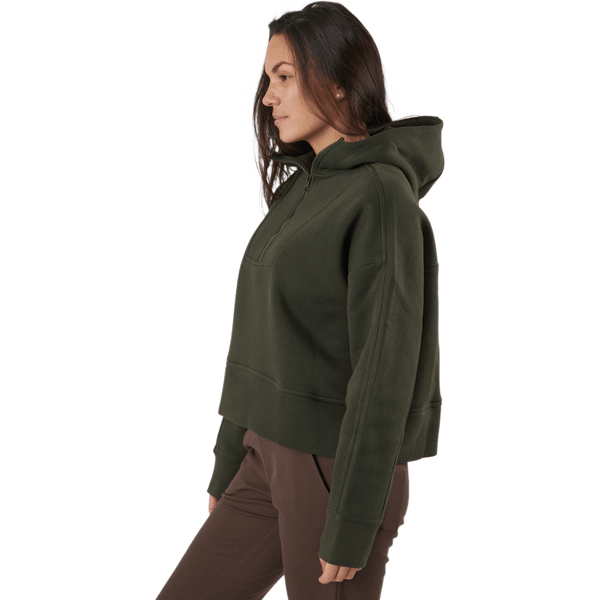 Casall - Oversized Zip Hood Forest Green