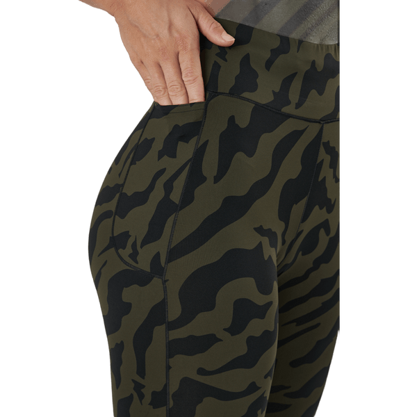 Casall - Iconic Printed 7/8 Tights Escape Green