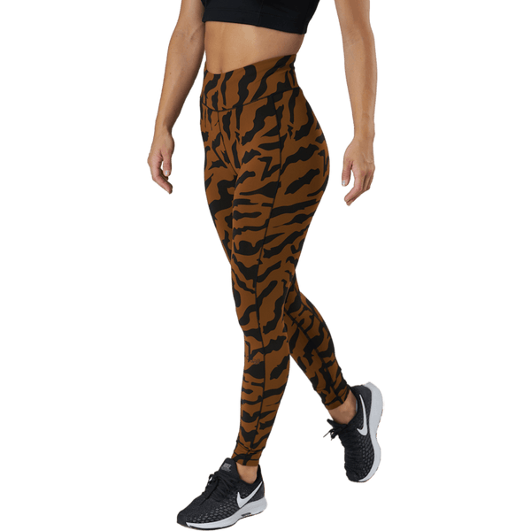 Casall - Iconic Printed 7/8 Tights Escape Brown