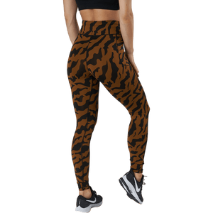 Casall - Iconic Printed 7/8 Tights Escape Brown
