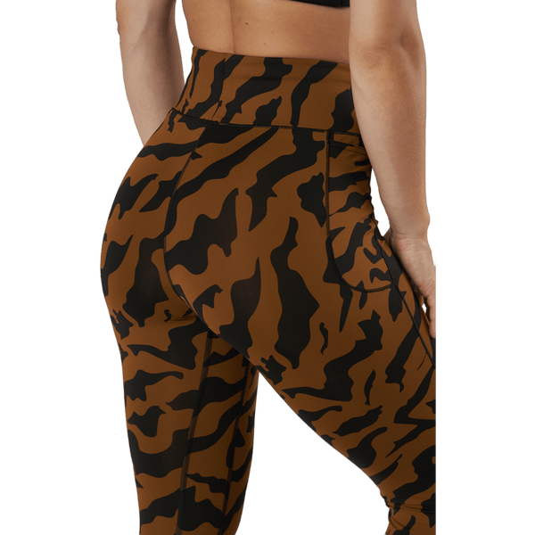 Casall - Iconic Printed 7/8 Tights Escape Brown