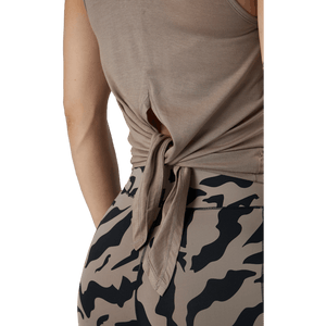 Casall - Tie Back Tank Taupe Grey