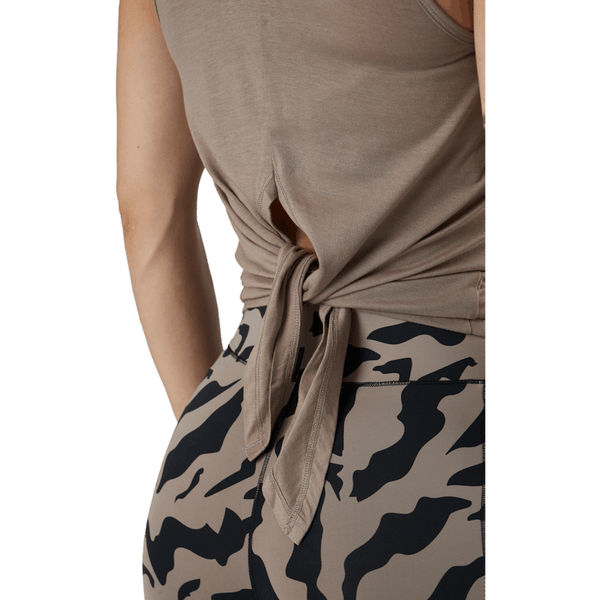 Casall - Tie Back Tank Taupe Grey
