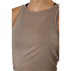 Casall - Tie Back Tank Taupe Grey