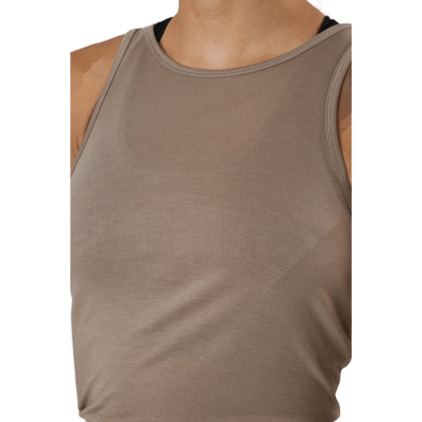Casall - Tie Back Tank Taupe Grey