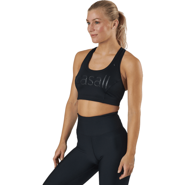 Casall - Iconic Wool Sports Bra Black Logo