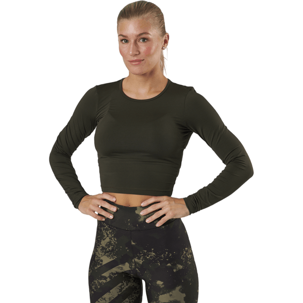 Casall - Crop Long Sleeve Forest Green