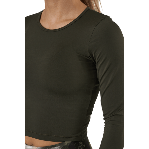 Casall - Crop Long Sleeve Forest Green