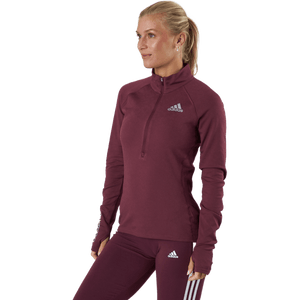 Adidas - Adizero 1/2 Zip Long Sleeve Women Victory Crimson